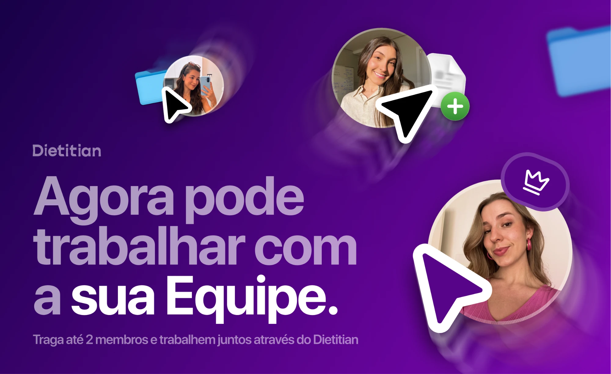 Nutricionista e dois membros da equipe no Dietitian